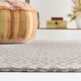 thumbnail image 4 of SAFAVIEH Martha Stewart Cotton Diamond Area Rug, Taupe/Cream, 6'7" x 9', 4 of 11
