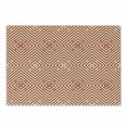 thumbnail image 1 of Burnt Orange Cutting Board, Rhombuses in Bullseye Pattern with Herringbone Zigzag Stripes, Decorative Tempered Glass Cutting and Serving Board, Small Size, Burnt Orange and White, by Ambesonne, 1 of 1