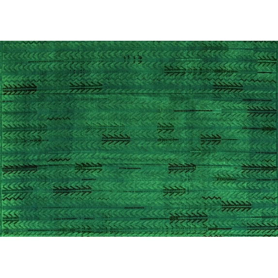 Ahgly Company Indoor Rectangle Persian Green Bohemian Area Rugs, 2' x 4'