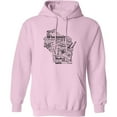 thumbnail image 2 of Inktastic Wisconsin State Word Salad Adult Hoodie Sweatshirt, 2 of 4