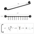 thumbnail image 4 of Mkono Hat Rack for Baseball Cap Wall Hat Holder with 20 Hooks Cap Organizer, 2 Pack, 4 of 6