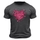 thumbnail image 4 of Tops para hombre, blusas y camisas de cuello redondo y manga corta para hombre. Camiseta/camisa informal de cuello redondo y manga corta con estampado de corazones para hombre. Tops de poliéster para, 4 of 4