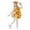 Yellow, variant on Kids Court Dress For Halloween Party Stage Performance Pizza Hat Outfit