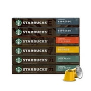 Starbucks by Nespresso Original Line Variety Pack Capsules, Mild Roast Espresso Coffee, 60 Count