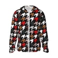 thumbnail image 1 of Vsdgher Sweat à Capuche Imprimé Pied-de-Poule Vert Rouge pour Hommes Femmes, Manches Longues Protection Solaire Pêche pour Course Natation-TG, 1 of 7