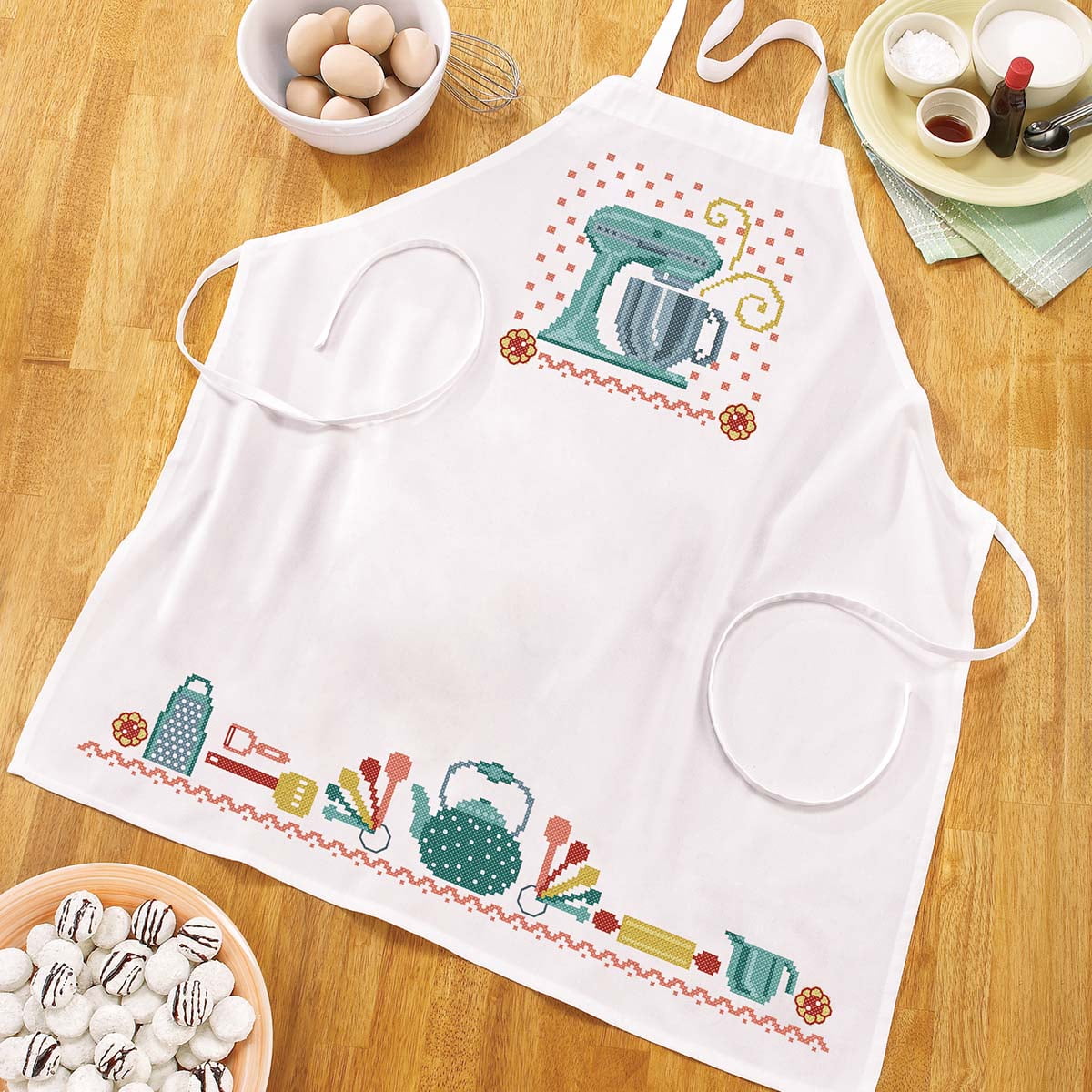 Herrschners® Retro Kitchen Apron Stamped CrossStitch