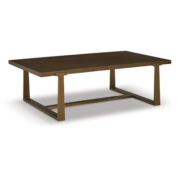 Signature Design by Ashley Contemporary Balintmore Coffee Table Brown/Gold Finish