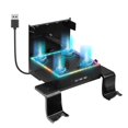 thumbnail image 1 of Soporte de pared para ventilador de refrigeración y 3 puertos USB, soporte para controlador de juegos, colgador de auriculares, estante de pared B Hy, 1 of 5