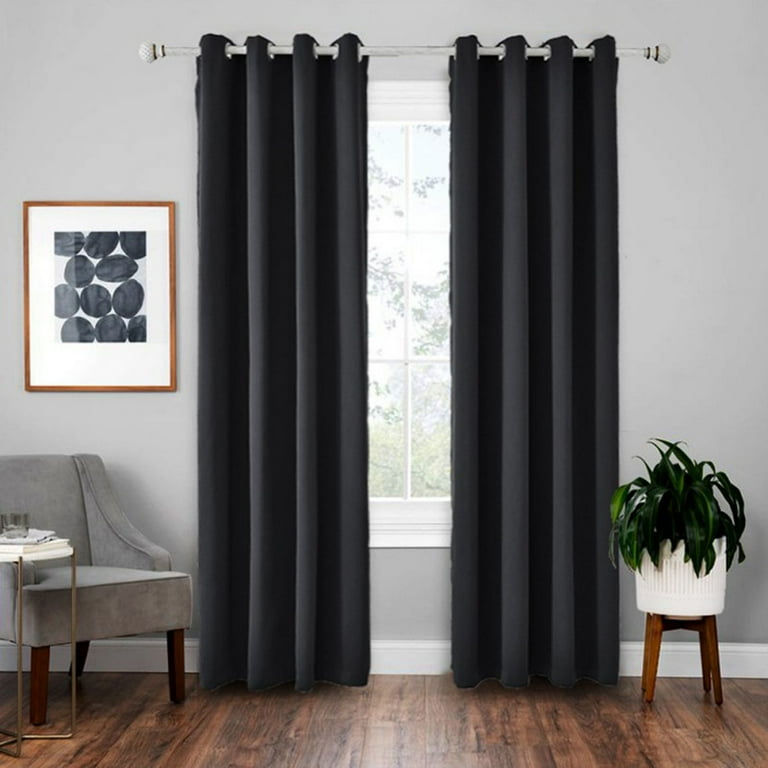Long online black curtains