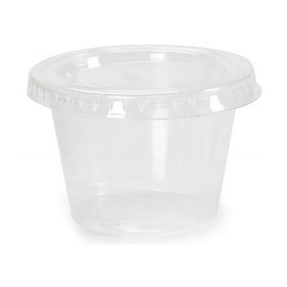 Small Plastic Cups With Lids - 25 Pack