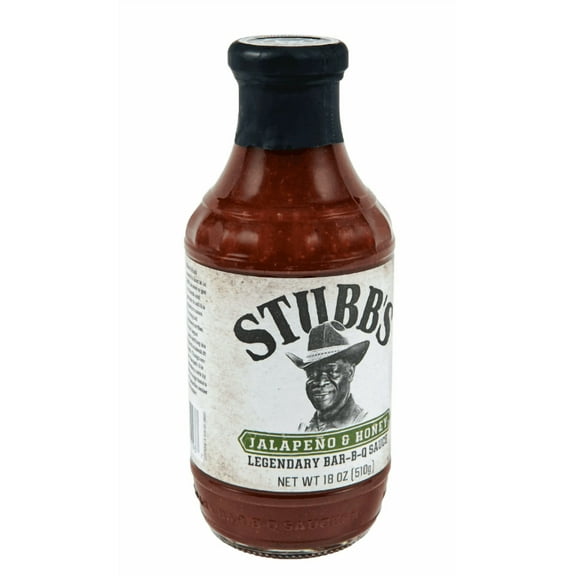 Stubb's Jalapeño & Honey BBQ Sauce, 18 oz (Pack of 4)