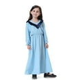 thumbnail image 5 of Krdevn Girls Ethnic Abaya Dress - Elegant Long Sleeve Maxi with V-Neck, Ruffle Detail Modest Party Wear for Teen,12-13 Years, 5 of 7