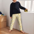 thumbnail image 5 of Wukai Banana Print Teenagers' Pajama Pant Sleep Pajama Lounge Pant PJ Bottoms with Pockets and Button Fly(Available in Big & Tall)-Medium, 5 of 6