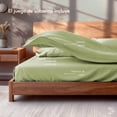 thumbnail image 2 of Dreamlab Juego de Sábanas Lisas de Lujo Microfibra Ultra Suaves y Transpirables Verde Olivo Matrimonial 4 Piezas, 2 of 9