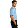 thumbnail image 3 of Port Authority W809 Short Sleeve SuperPro React Twill Shirt, Cloud Blue, M, 3 of 5
