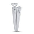 thumbnail image 3 of Sterling Silver His Hers Round Diamond Cluster Matching Wedding Set 1/10 Cttw, Womens Size: 5-10, Mens Size: 7-13, 3 of 4