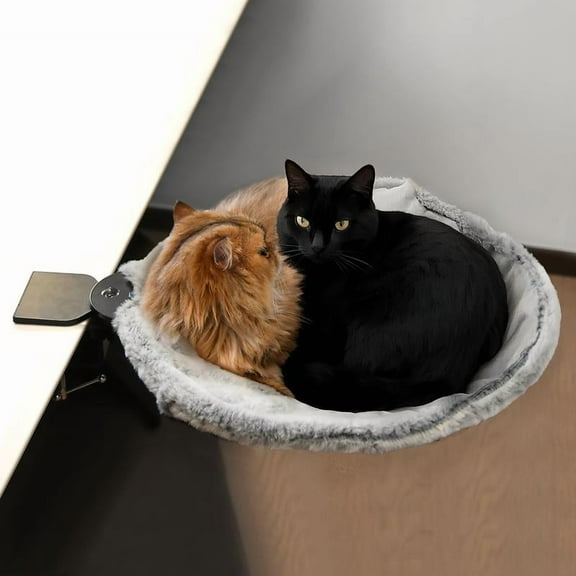 =Cozy Cat Bed,Climbing tree|Removable Cat Nest with Strong Frame withstand 30 pounds,Clip-On Cat Perch with Anti-Slip Pad & Detachable and Washable Plush Bed