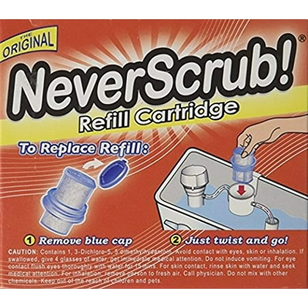 NeverScrub NeverScrub Automatic Toilet Bowl Cleaning System Refill Cartridge 1.65oz (3 Pack)