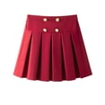 thumbnail image 2 of Tdoqot Girls Pleated Mini Skirts- Fashion Casual Fashion High Waist Kids School Uniforms Red Size 14, 2 of 8