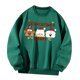 thumbnail image 3 of Sudadera con cuello redondo para mujer, jersey de manga larga con estampado gráfico verde, Tops con cuello redondo para el trabajo, ropa de viaje de , S S, 3 of 8