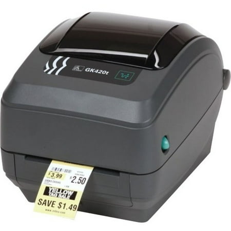 Zebra GK420t Desktop Direct Thermal/Thermal Transfer Printer, Monochrome, Label Print, USB, Serial, Parallel
