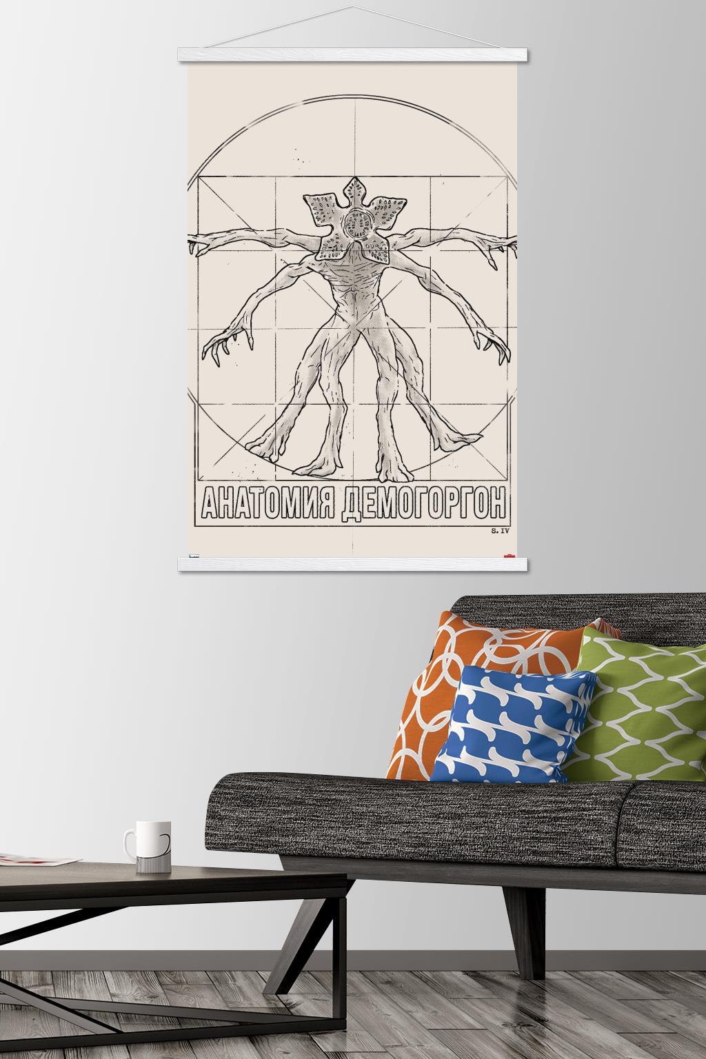 Netflix Stranger Things: Season 4 - Vitruvian Demogorgon Wall Poster with Magnetic Frame, 22.375" x 34"