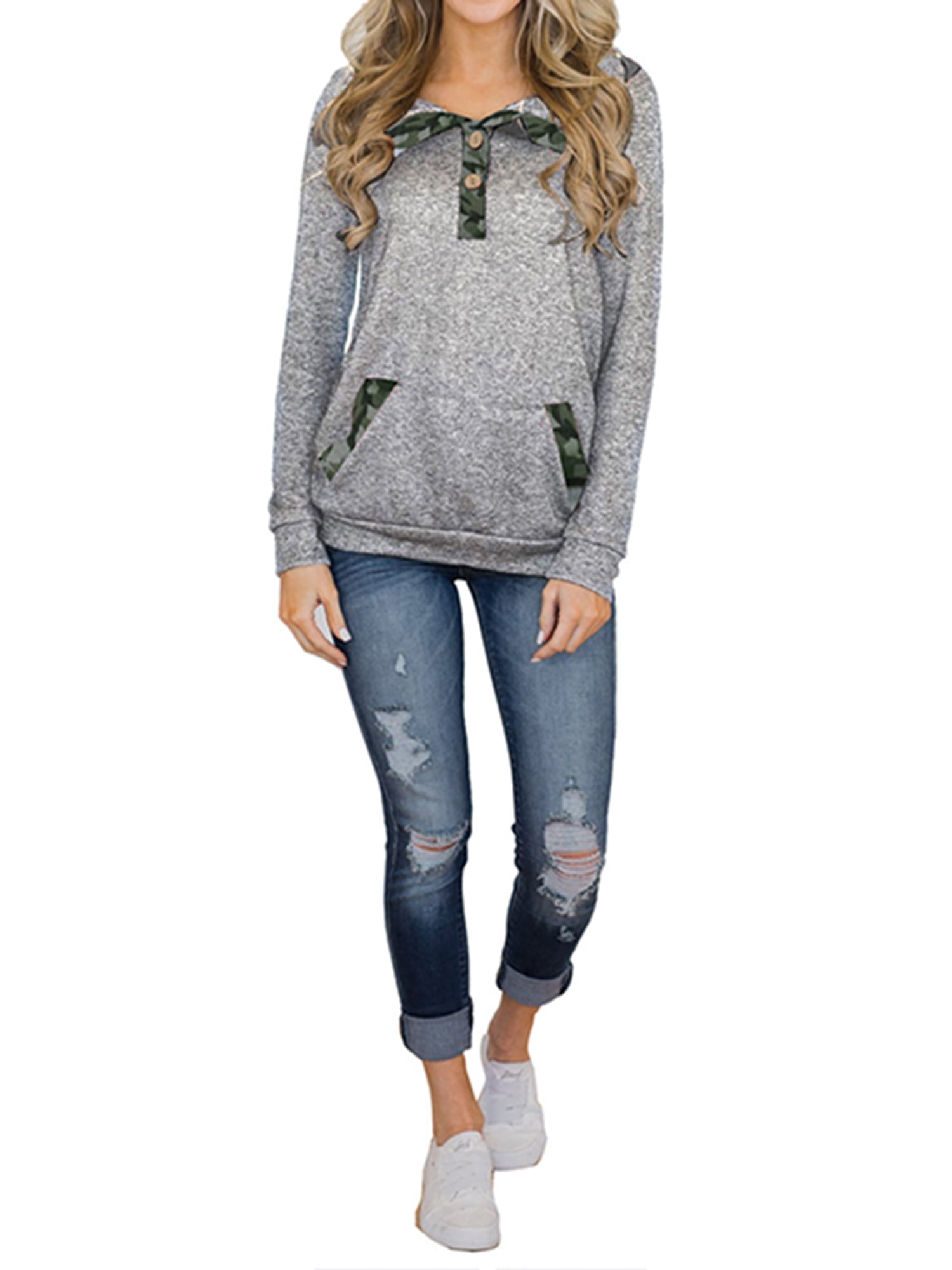 ladies camouflage sweatshirt
