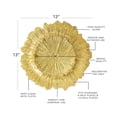 thumbnail image 5 of Koyal Wholesale Bulk Flora Glass Charger Plates, Set of 4, Gold, Starburst Charger Plates, Reef Charger Plates, 5 of 5
