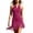 Hot Pink, variant on Women V Neck Sleeveless Bodycon Mini Dress Pull on Stretchy Solid Casual Party Club Night Out Summer Soft Trendy Clubwear Dancing Slim Fit Chic Comfortable