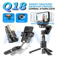thumbnail image 4 of Q18 Mobile Phone Selfie Stick Anti-shake Hand-held Single-axis Gimbal Stabilizer with Fill Light Black, 4 of 5