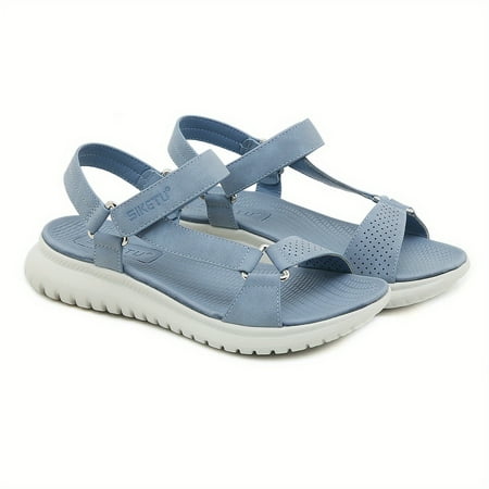 

Women‘s Hook & Loop Strap Wedge Sandals Comfortable Soft Sole Open Toe Solidc Olor Shoes Casual Sports Sandals