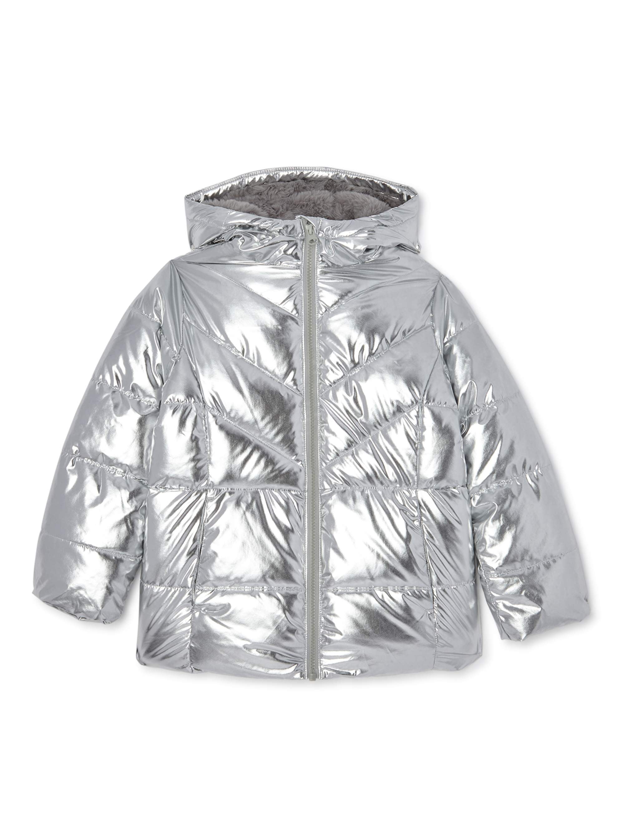 XL ~ fall jacket ~ NWT WONDER NATION GIRLS REVERSIBLE PUFFER FLEECE VEST size 