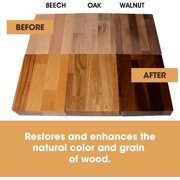 Furniture Clinic Danish Oil | Wood Care for Interior & Exterior Furniture | Restore, Seal & Protect Oak, Pine, Teak & More | Non-Toxic Natural Satin Finish | Repels Water, Stains, Dirt | 8.5oz/250ml