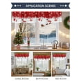 thumbnail image 6 of Valances for Windows Red Christmas Ball Rod Pocket Cafe Window Treatments Valance Curtains for Kitchen Bathroom Laundry Basement Windows 54"x18", 6 of 7