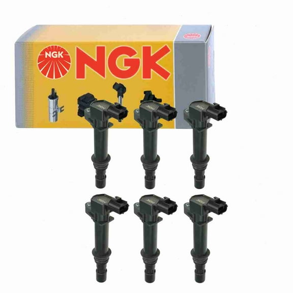6 pc NGK Ignition Coils compatible with Jeep Liberty 3.7L V6 2002-2008