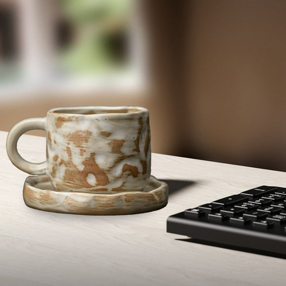 Boovnll Imitation Stone Coffee Mug Shaped Vintage Ceramic Mugs