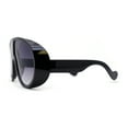 thumbnail image 3 of Super Oversized Exaggerated Retro Racer Plastic Sunglasses Black - Smoke, 3 of 4
