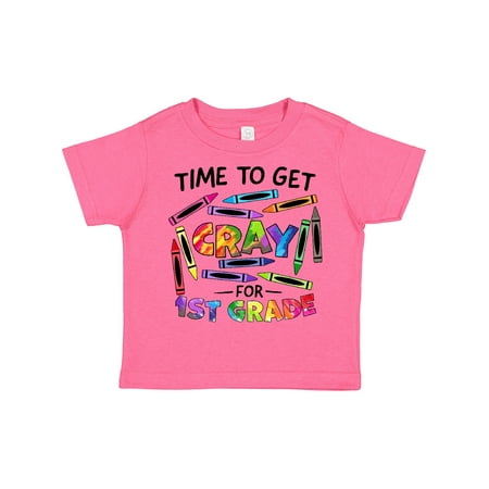 

Inktastic Time to Get Cray for 1st Grade Back to School Gift Toddler Boy or Toddler Girl T-Shirt