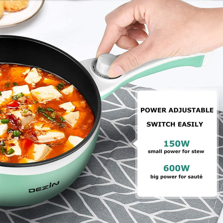 Electric Pot, 1.5L Hot Pot, Portable Ramen Cooker with Over-Heating/Boil  Dry Protection, Stainless Steel Electric Hot Pot for Ramen, Egg, Pasta