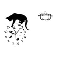 thumbnail image 1 of Reloj de pared con diseño de gato, reloj colgante de cristal, plato para dulces, tarro decorativo con tapa, material de cristal moderno, adecuado para, 1 of 8
