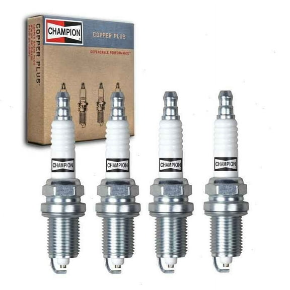 4 pc Champion Copper Plus Spark Plugs compatible with Toyota Prius C 1.5L L4 2012-2020