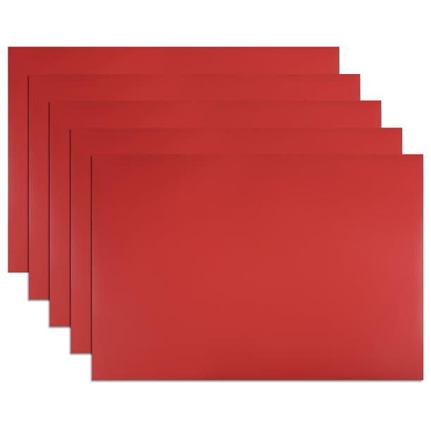 5 Pcs Tiras Magnéticas para Borrado en Seco 11.7" x 8" Etiquetas de Hoja Magnética Escritos Rojas
