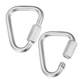 thumbnail image 1 of Conector rápido de 2 piezas, M8 5/16" de acero inoxidable 316, enlaces de reparación de cadena para columpios, camping, senderismo y mochilas, anillo de llave de torsión [Plata], 1 of 1