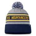 thumbnail image 2 of Men's Top of the World Heather Gray West Virginia Mountaineers Frigid Cuffed Knit Hat with Pom, 2 of 2