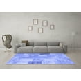 thumbnail image 3 of Ahgly Company Machine Washable Indoor Rectangle Patchwork Blue Transitional Area Rugs, 7' x 10', 3 of 4