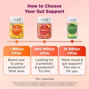 OLLY Probiotic + Prebiotic Gummy, Adult Digestive + Gut Health Supplement, 60 Ct