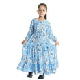 thumbnail image 2 of LUOGENLI Girls Dresses Size 7/8 Kids Toddler Baby Girls Spring Summer Print Ruffle Long Sleeve Southeast Asian Girl Lace Dress Princess Dress Formal Dresses For Girls Size 14-16 8-9 Years, 2 of 9