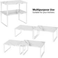 thumbnail image 4 of Stackable Kitchen Cabinet Shelves Organizer 2PCS - Natural-White, 4 of 5