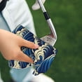 thumbnail image 4 of Golf Towels for Golf Bags For Men Women - Japanese Water Wave 24x16in Absorbent Quick Drying Golf Towel for Cleaning Golf Ball Club Golf Bag Accessories with Carabiner, 4 of 8