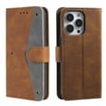 thumbnail image 7 of Phone Case for iPhone 14 Pro Max Wallet Cover with Wrist Strap, Splicing PU Leather Flip Case Card Holder Slots Kickstand Magnetic Closure for Women Men for iPhone 14 Pro Max, Brown, 7 of 7